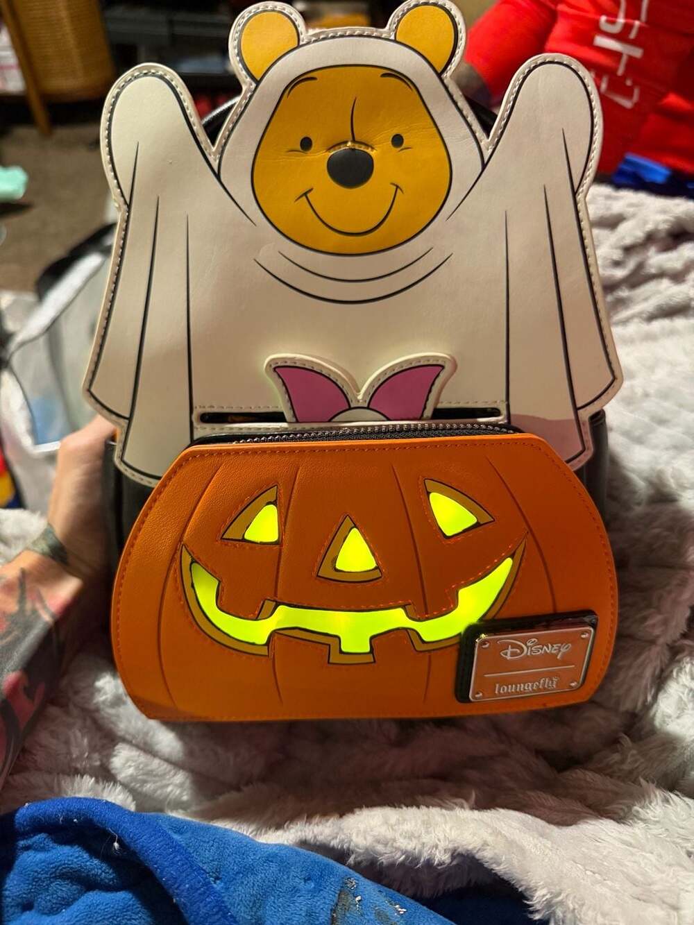 Loungefly Disney Pooh and Piglet Halloween Mini Backpack New